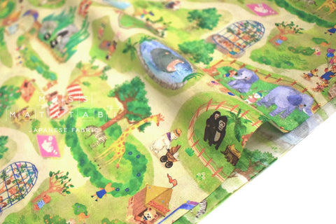 Japanese Fabric Funny Zoo - A - 50cm