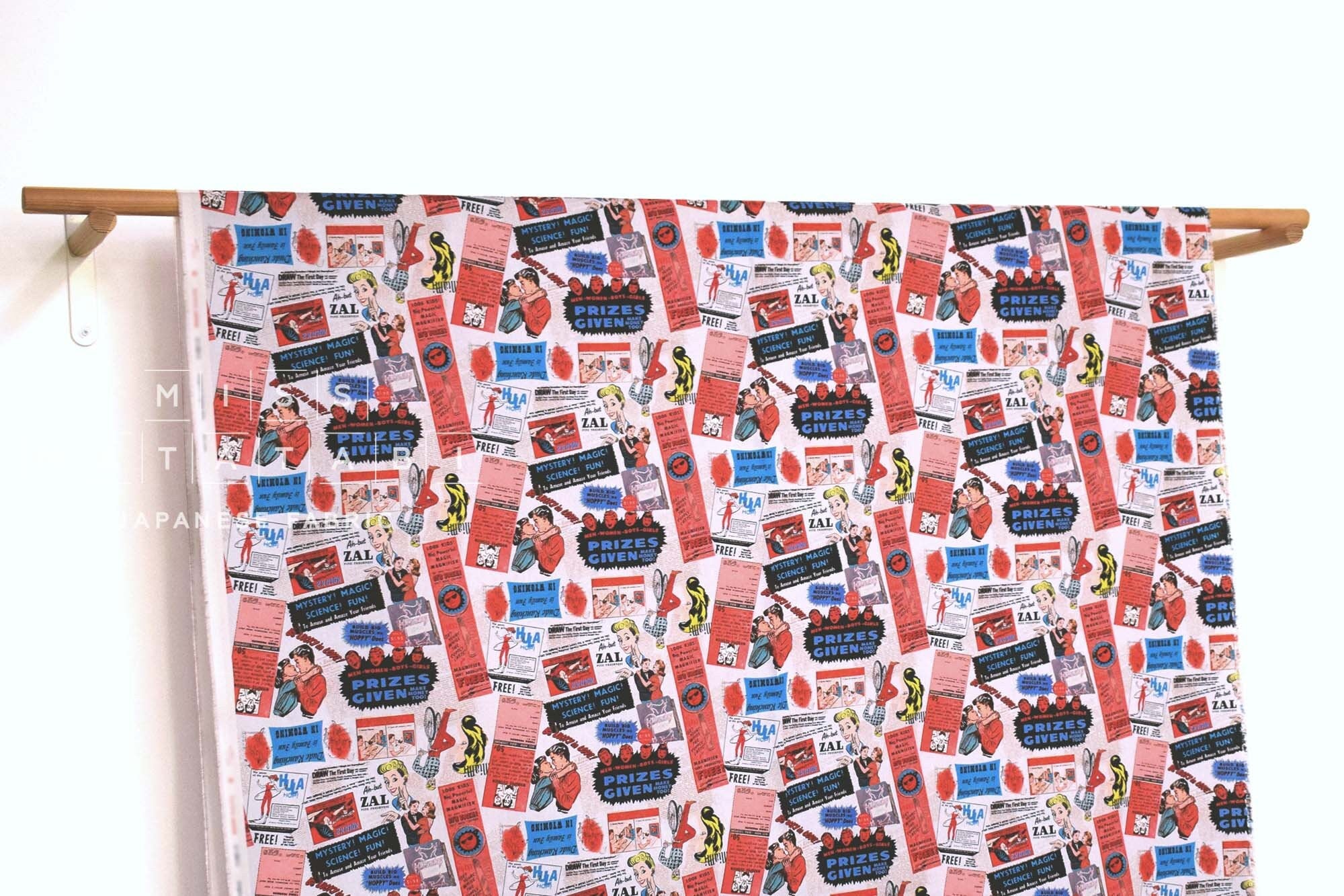 Japanese Fabric Vintage Ads - C - 50cm