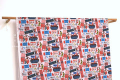 Japanese Fabric Vintage Ads - C - 50cm