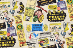 Japanese Fabric Vintage Ads - A - 50cm