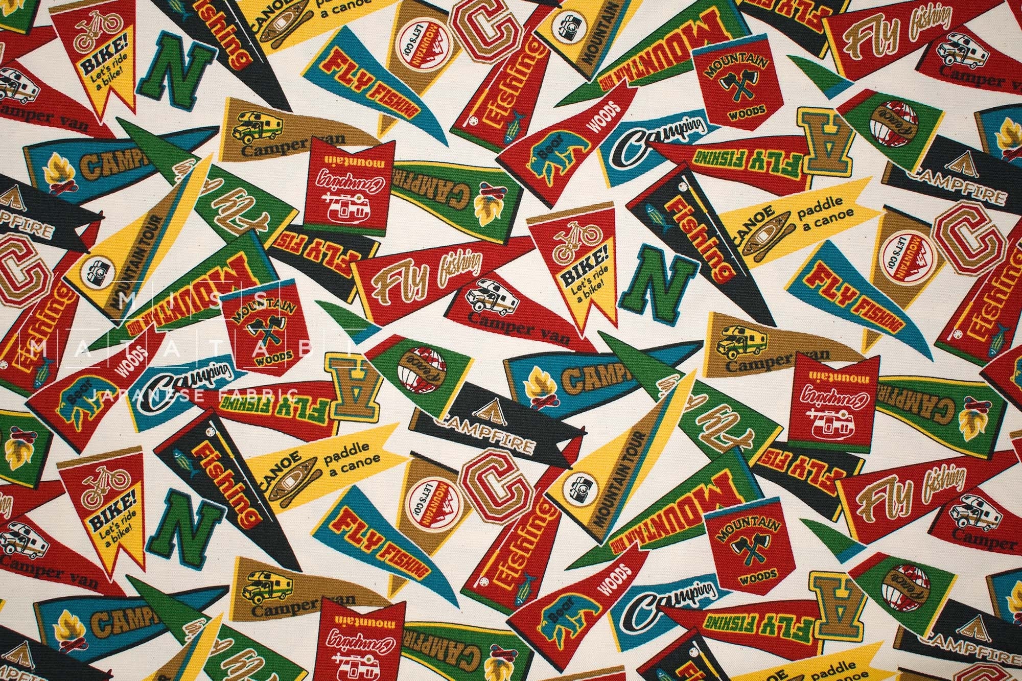 Japanese Fabric Vintage Pennants - A - 50cm