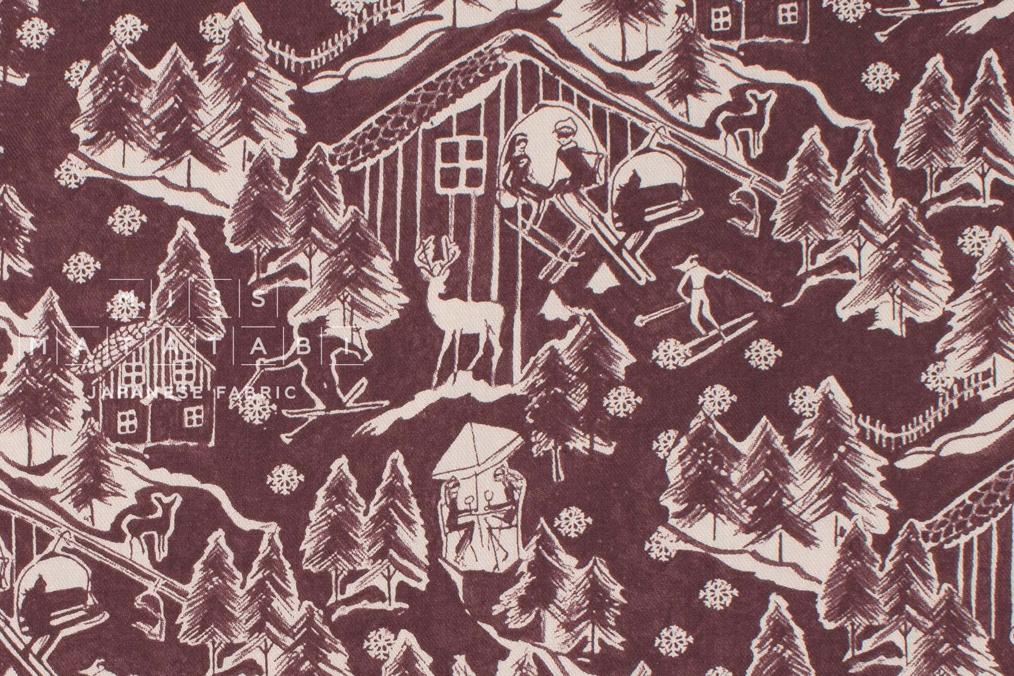 Japanese Fabric Ski Slopes - C - 50cm
