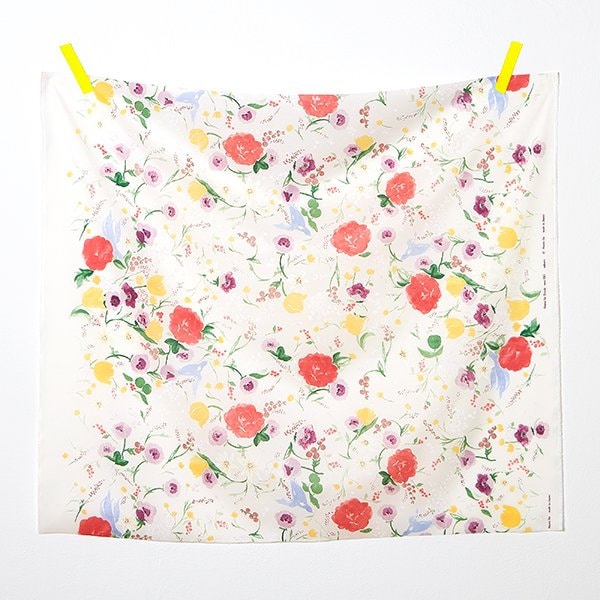 Nani Iro Kokka Japanese Fabric rakuen Silk blend - A - 50cm