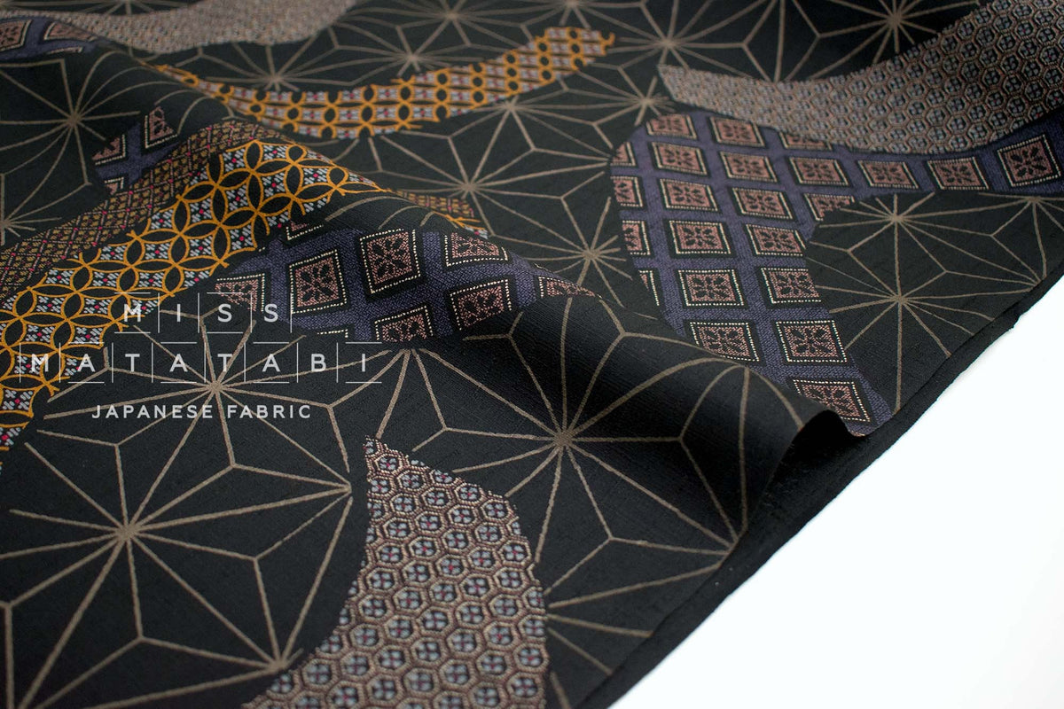 Japanese Fabric Asanoha Tsumugi - A - 50cm