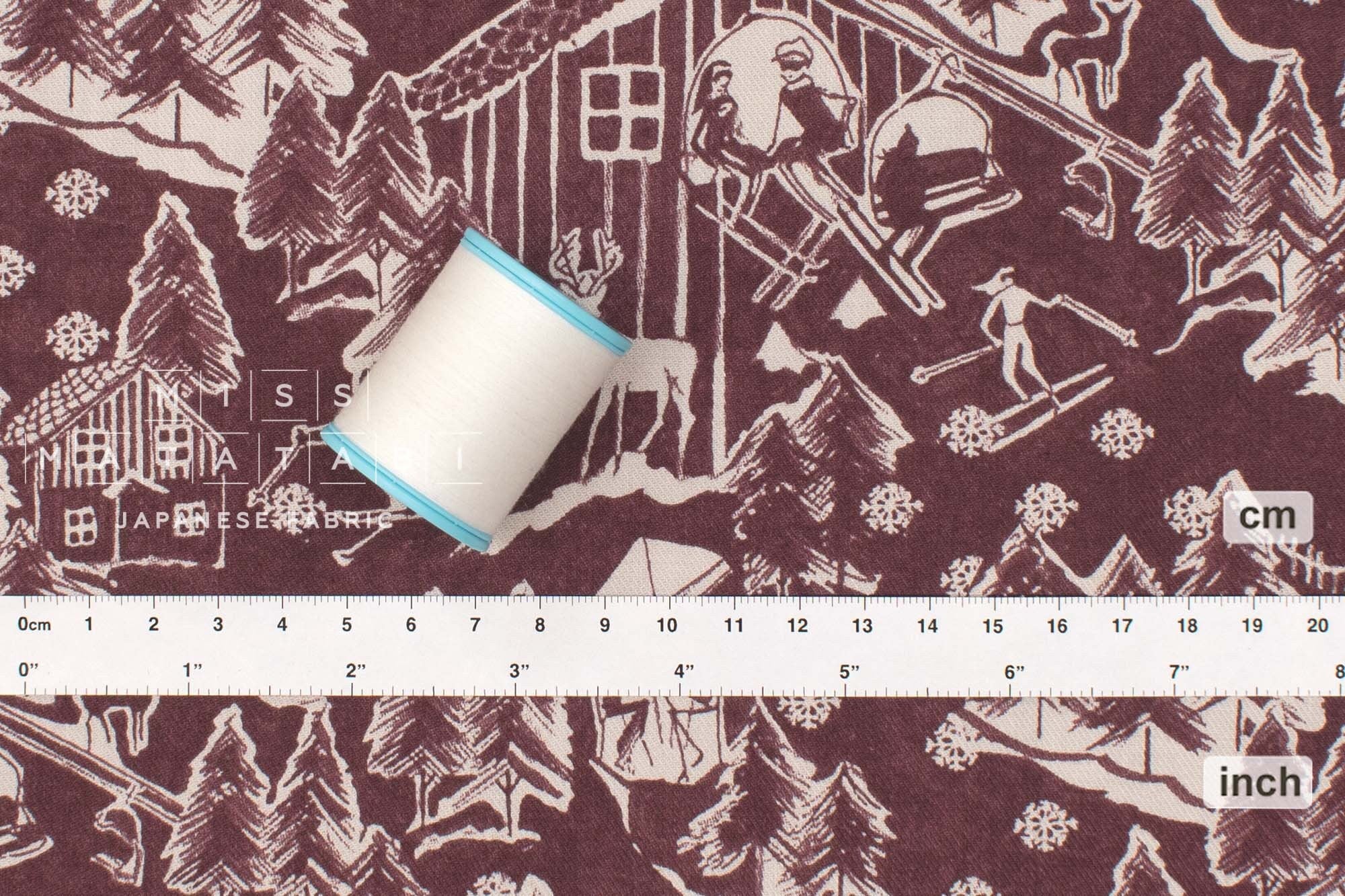 Japanese Fabric Ski Slopes - C - 50cm