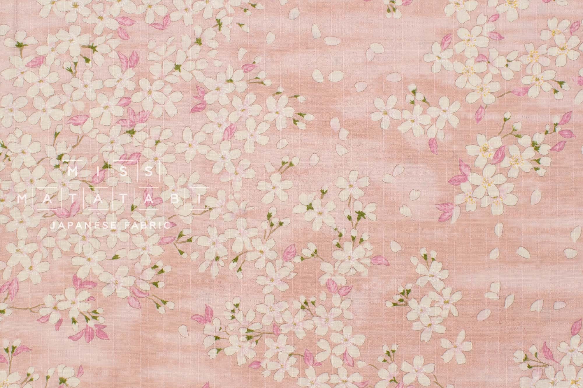 Japanese Fabric Sakura Watercolor - B - 50cm