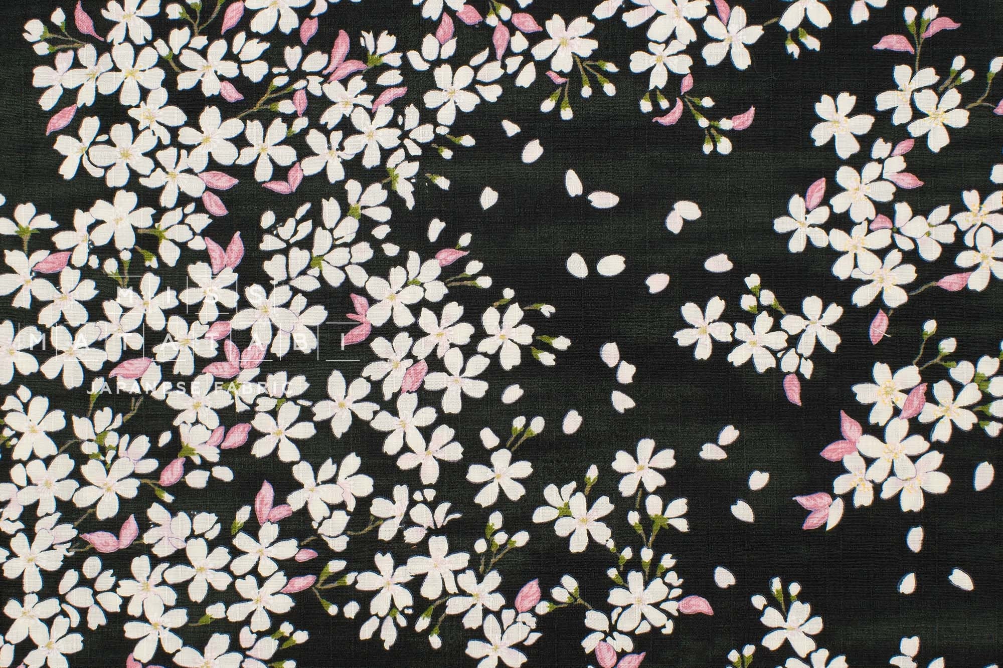 Japanese Fabric Sakura Watercolor - E - 50cm
