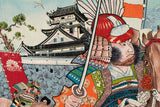 Japanese Fabric Samurai Battle - A - 50cm