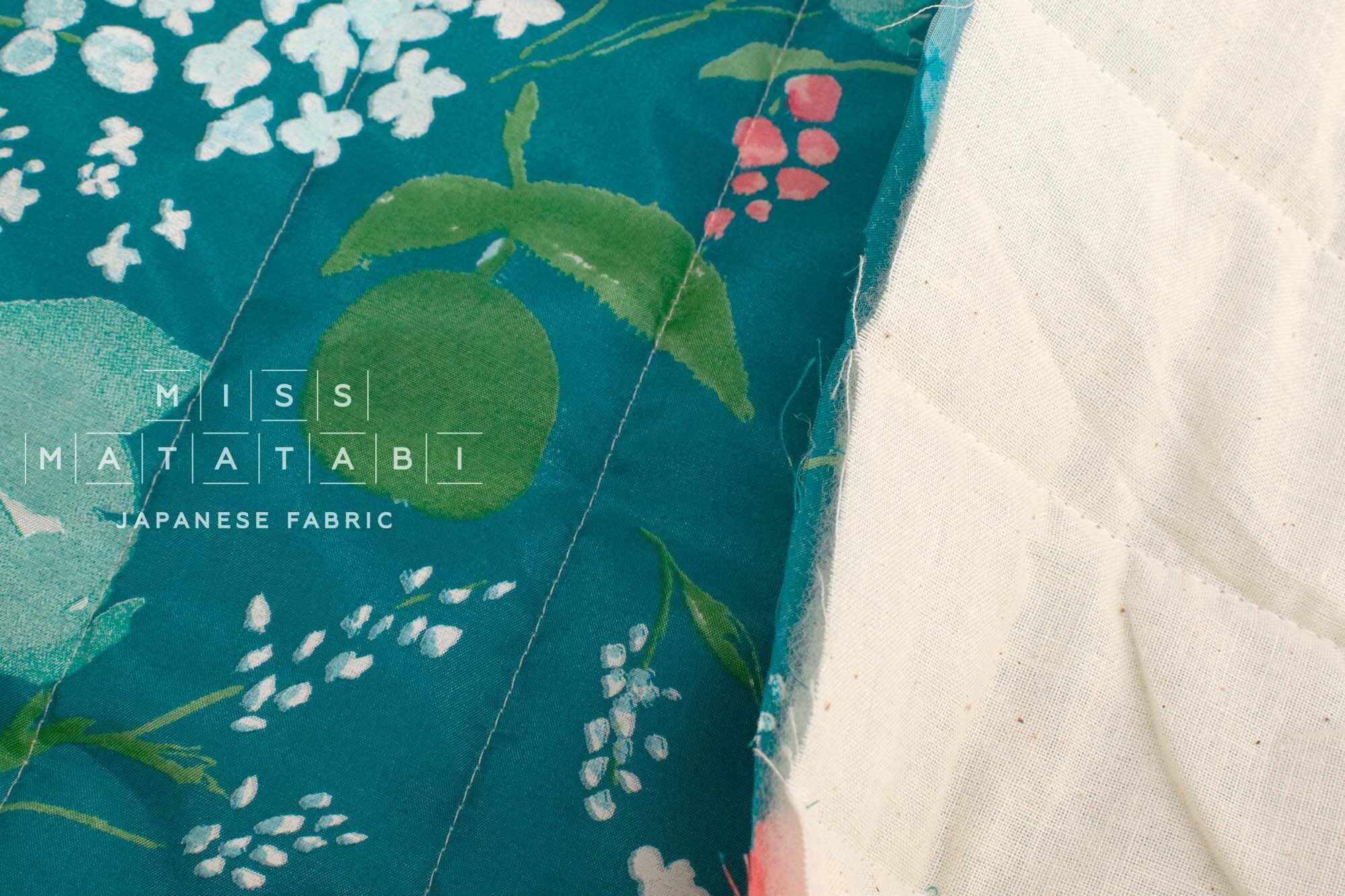 Nani Iro Kokka Japanese Fabric Rakuen Quilted Silk Blend - D - 50cm