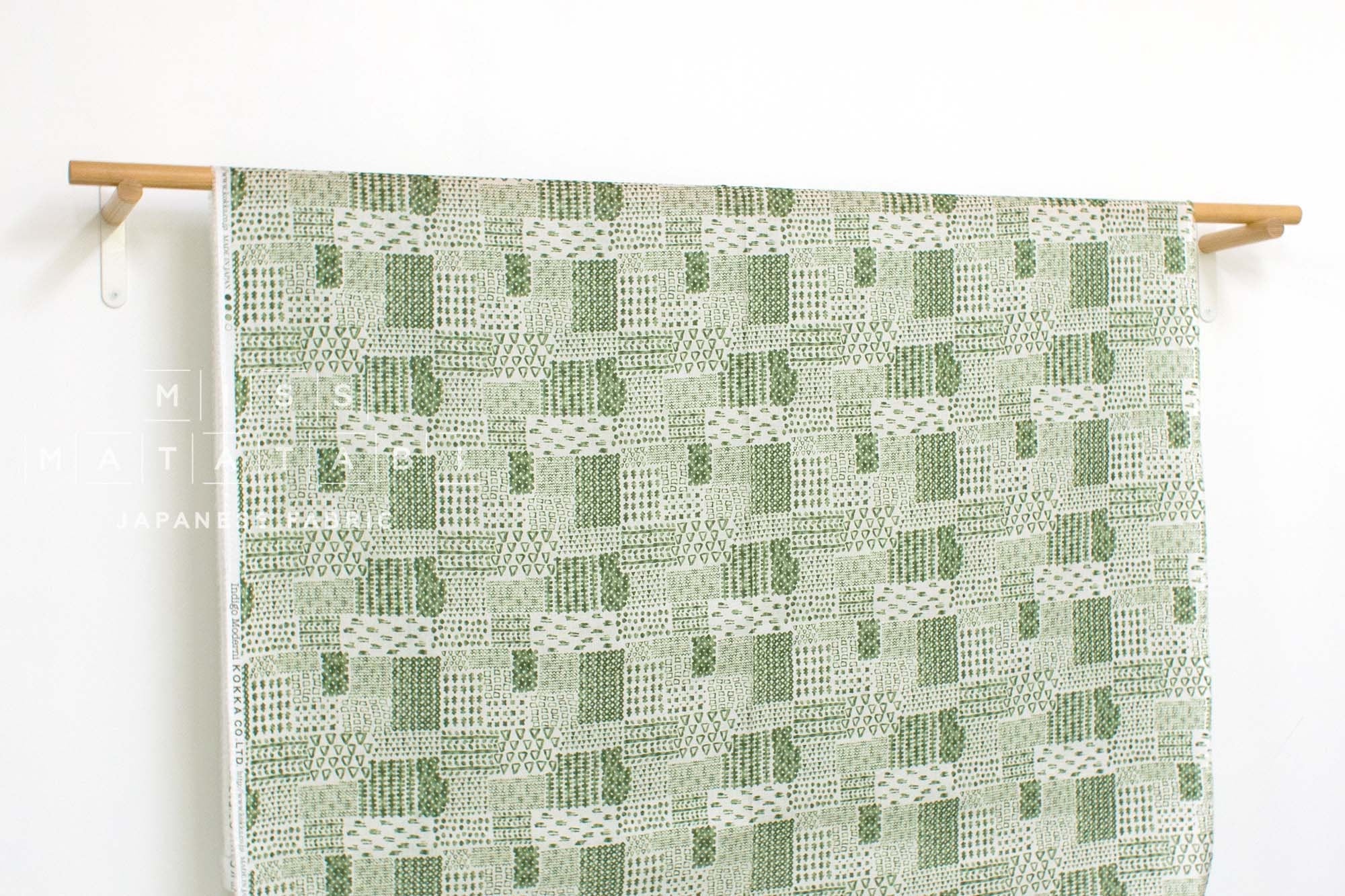 Japanese Fabric Kokka Indigo Modern - B - 50cm