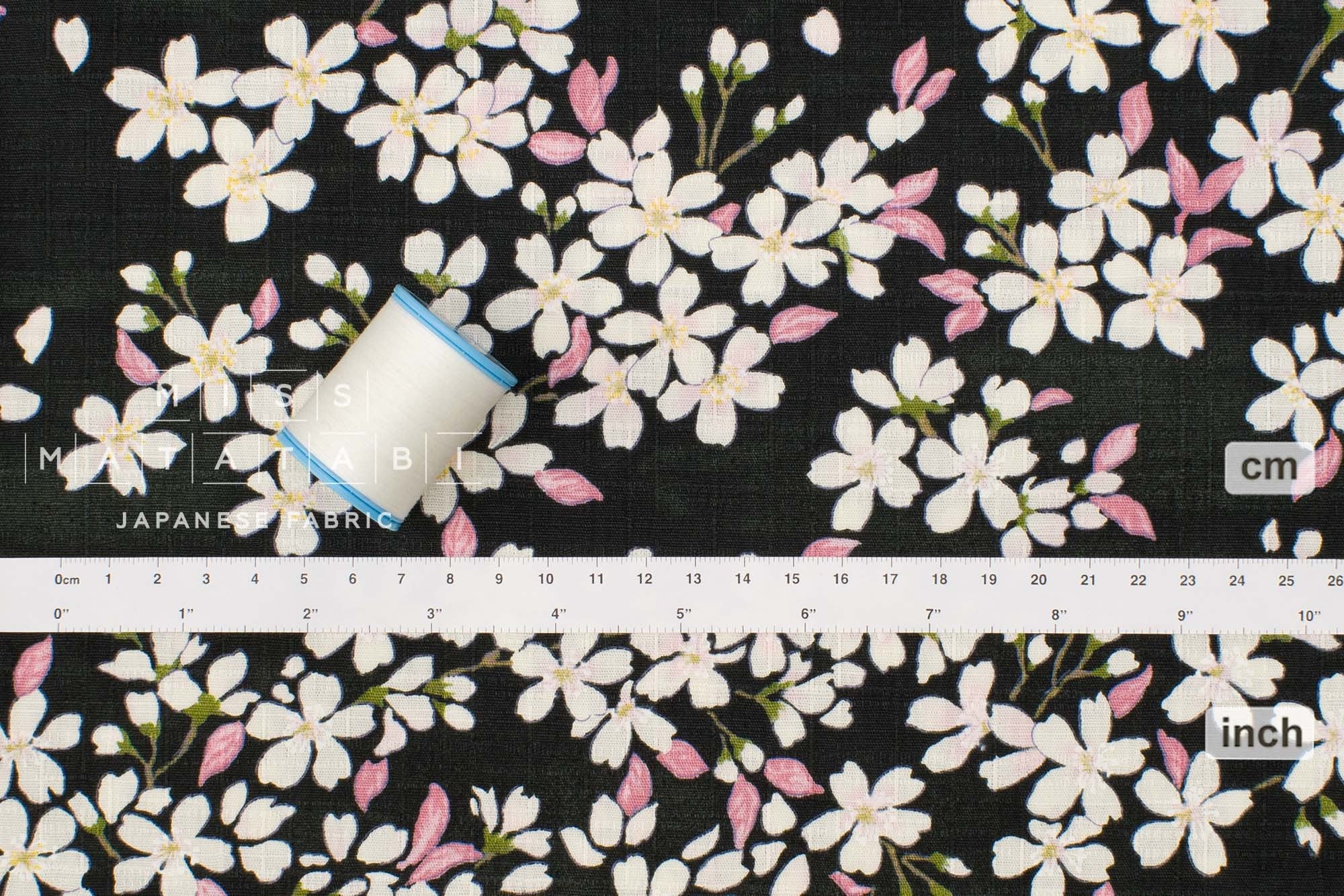 Japanese Fabric Sakura Watercolor - E - 50cm