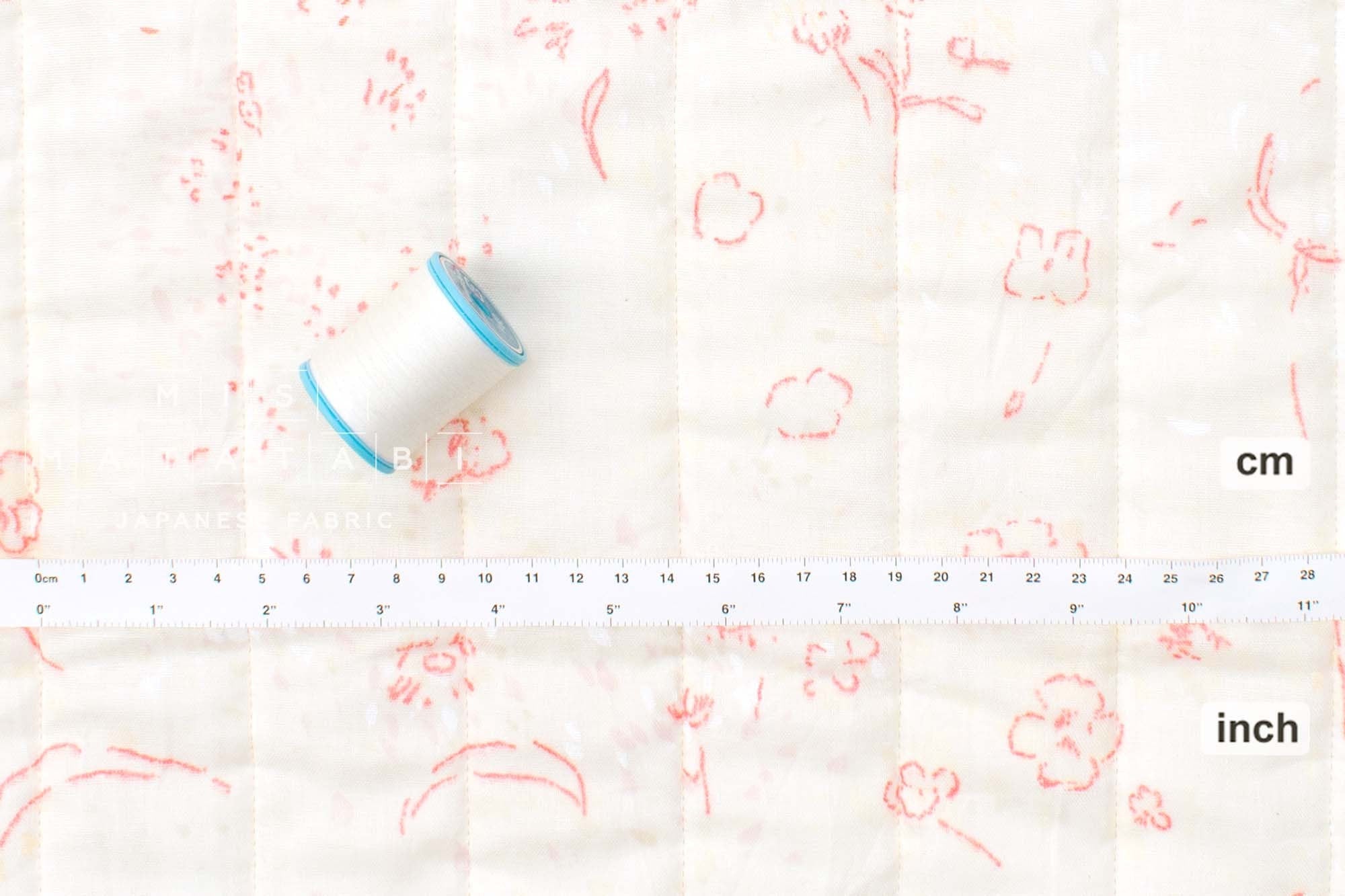 Nani Iro Kokka Japanese Fabric Gift Quilted Double Gauze - E - 50cm