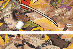 Japanese Fabric Samurai Battle - B - 50cm