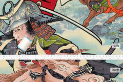 Japanese Fabric Samurai Battle - A - 50cm