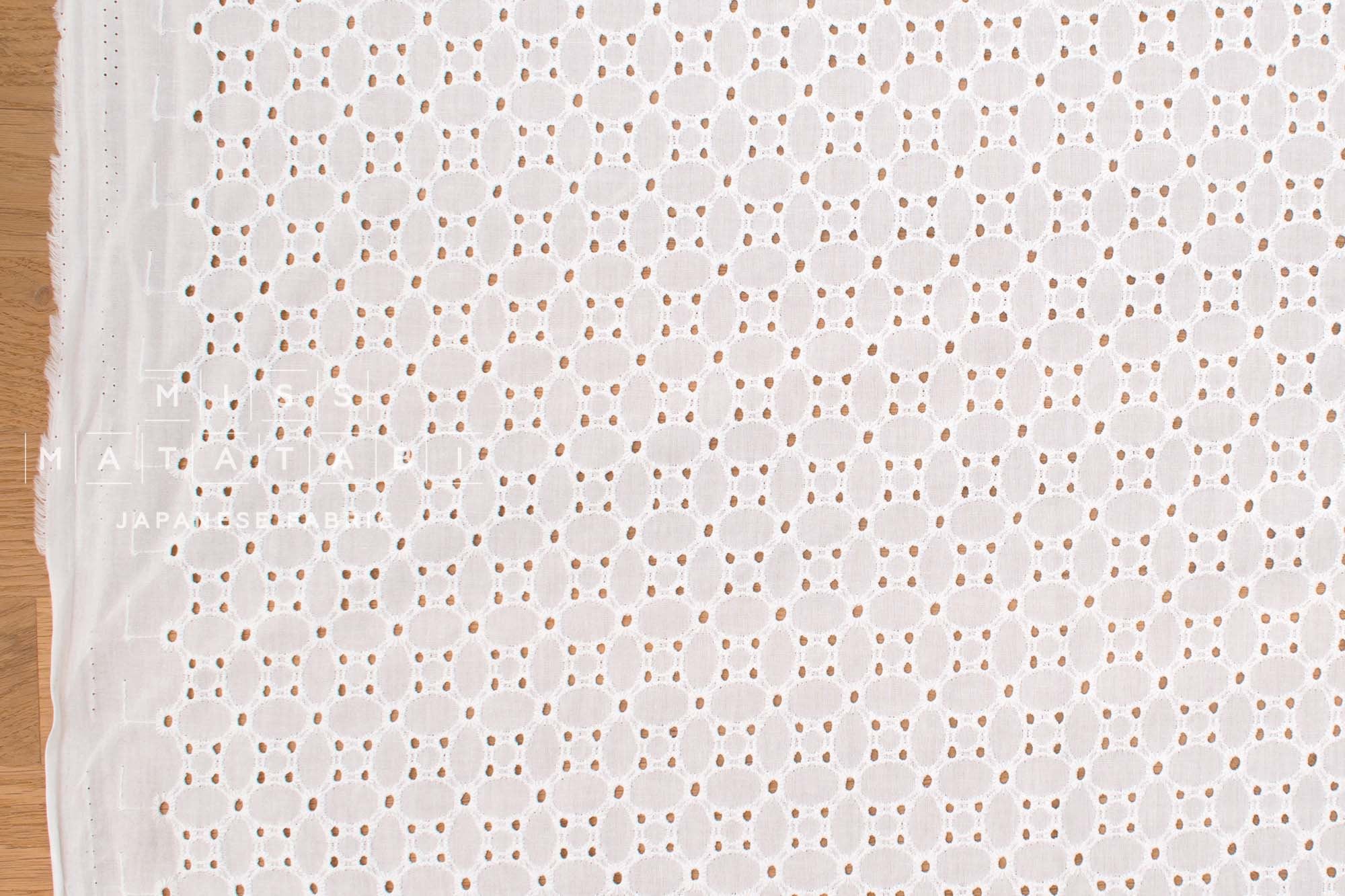 Japanese Fabric Embroidered Eyelet - 3B - 50cm