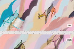 Japanese Fabric Sunset Clouds and Creature - 50cm