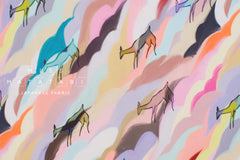 Japanese Fabric Sunset Clouds and Creature - 50cm