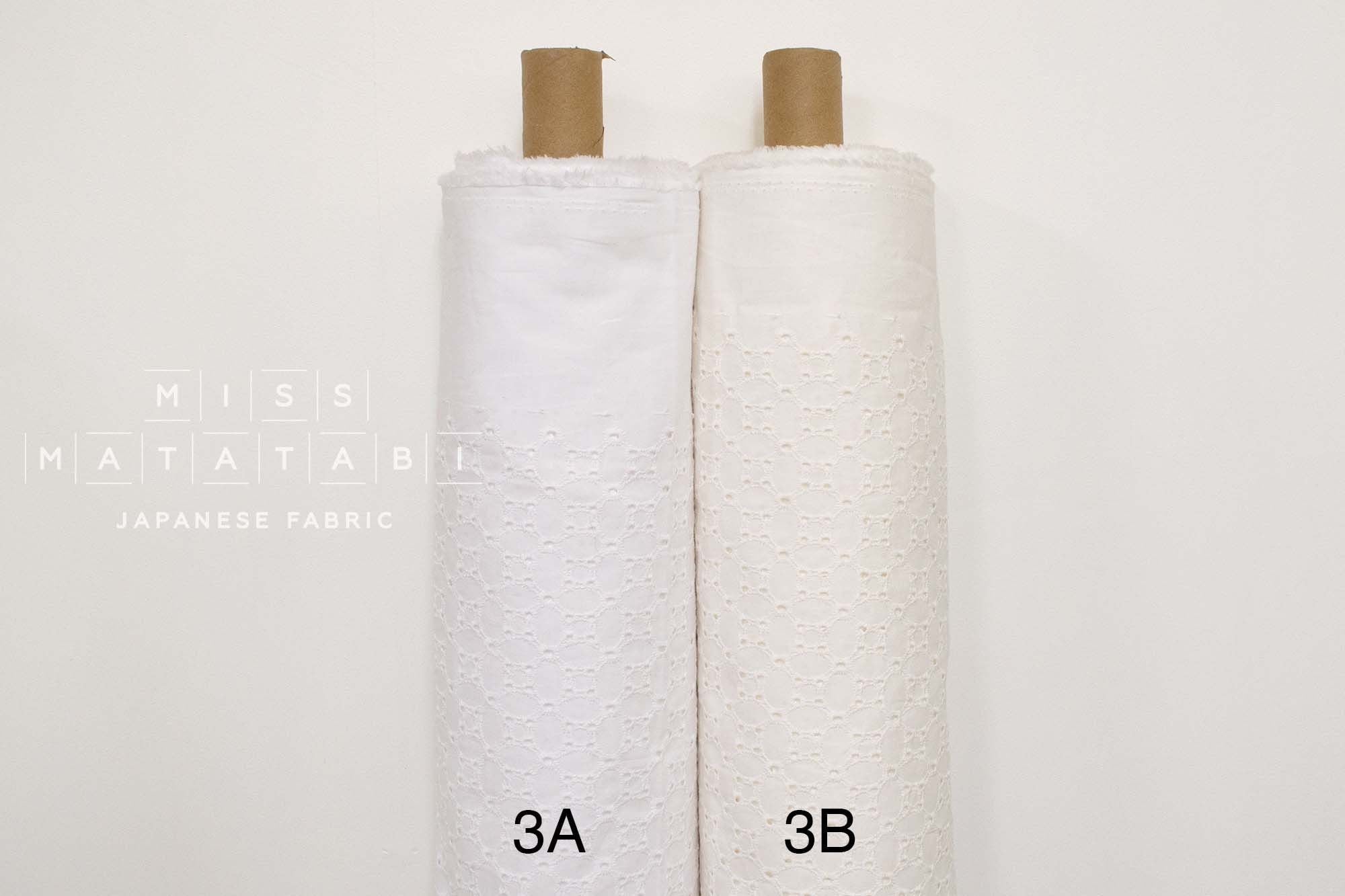 Japanese Fabric Embroidered Eyelet - 3B - 50cm