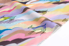 Japanese Fabric Sunset Clouds and Creature - 50cm