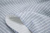 Japanese Fabric Shokunin Collection Yarn-Dyed Sun-Dried Double Gauze Stripes II - light blue -  50cm