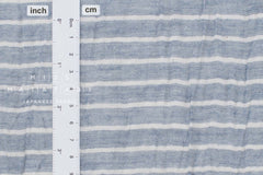Japanese Fabric Shokunin Collection Yarn-Dyed Sun-Dried Double Gauze Stripes II - light blue -  50cm