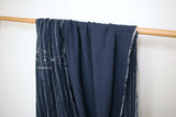 Japanese Fabric Shokunin Collection Yarn-Dyed Dot Dobby - navy blue - 50cm