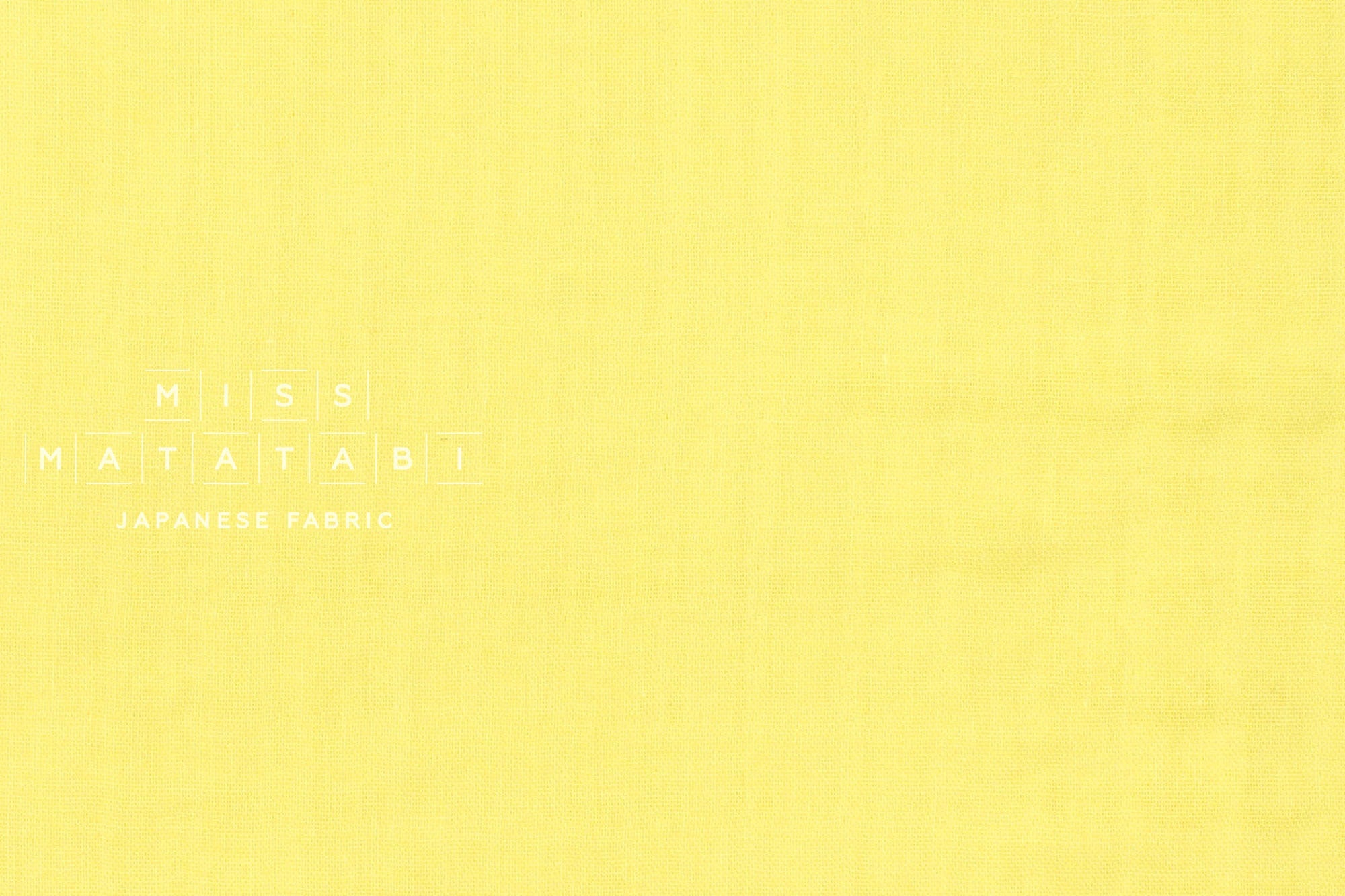 Japanese Fabric - Kobayashi solid double gauze - bright yellow - 50cm