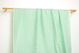 Japanese Fabric 100% linen gingham - mint -  50cm