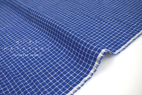 Japanese Fabric 100% Linen Windowpane - 5 -  50cm