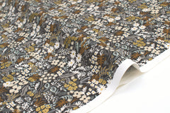 Cotton + Steel Rifle Paper Co. Bon Voyage - Meadow - grey multi metallic - 50cm