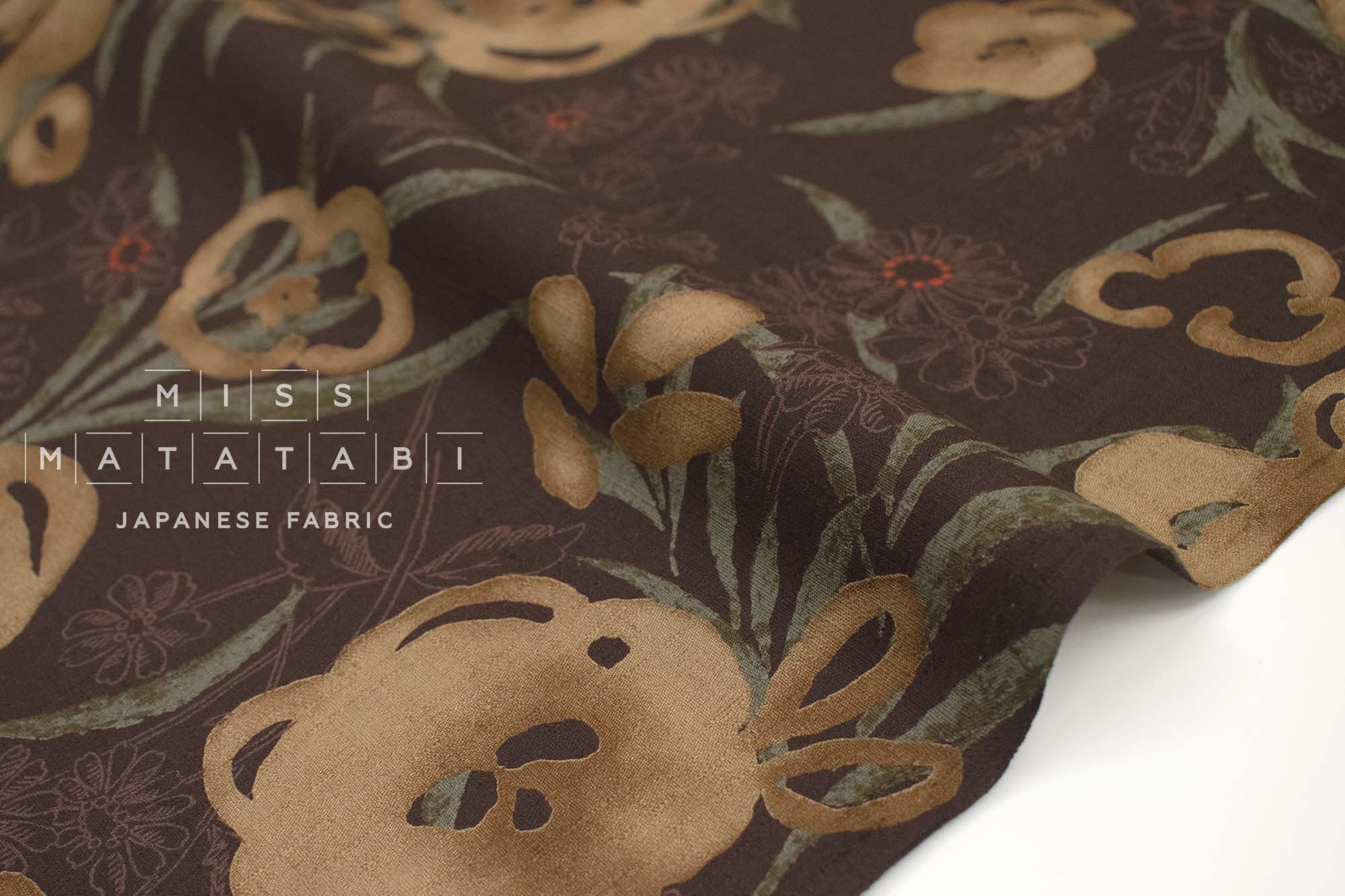 Japanese Fabric Abstract Floral - C - 50cm