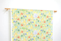 Japanese Fabric Kokka Paper Message Meadow Circus - 50cm