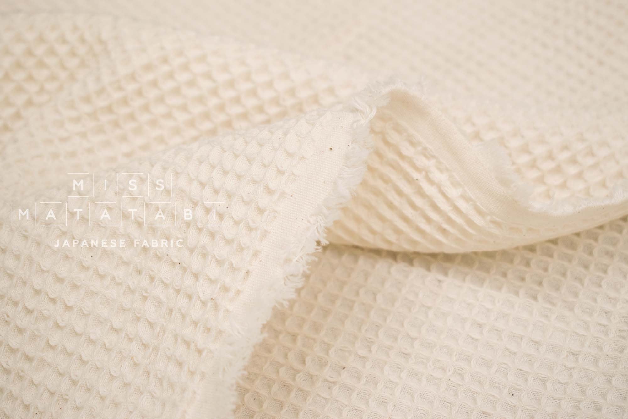 Japanese Fabric Shokunin Collection Yarn-Dyed Sun-Dried Waffle -  50cm