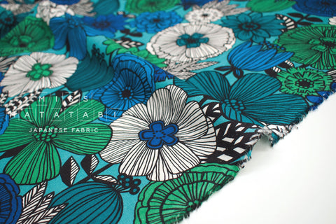 Japanese Fabric Mattina Di Vacanza Isla Floral - B - 50cm