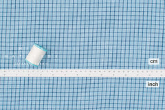 Japanese Fabric 100% Linen Windowpane - 6 -  50cm