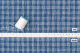 Japanese Fabric 100% Linen Plaid - 4 -  50cm