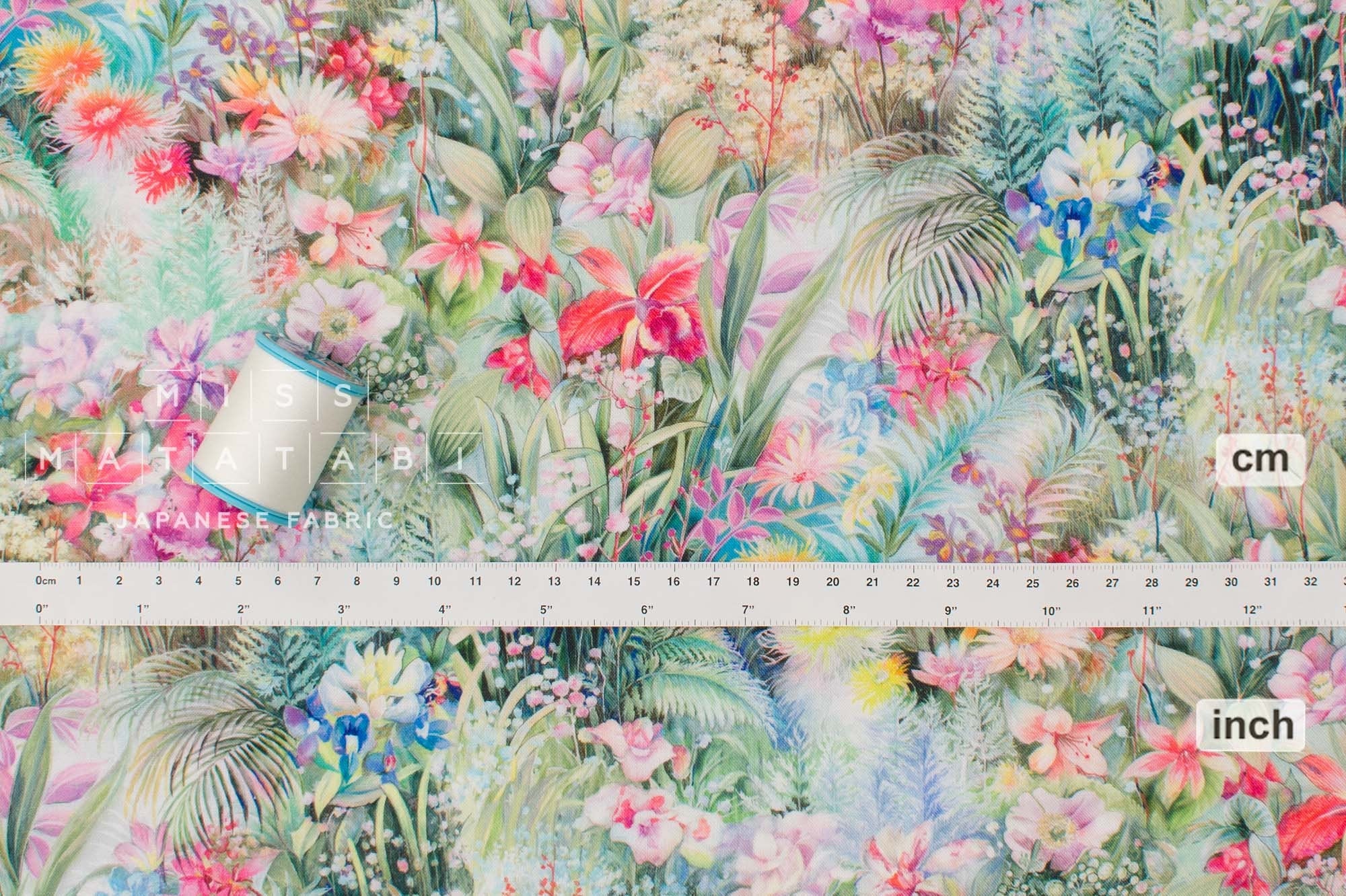 Japanese Fabric Wild Summer Garden - 50cm