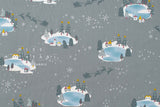 Japanese Fabric Noel Blanc Frozen Lake - grey - 50cm