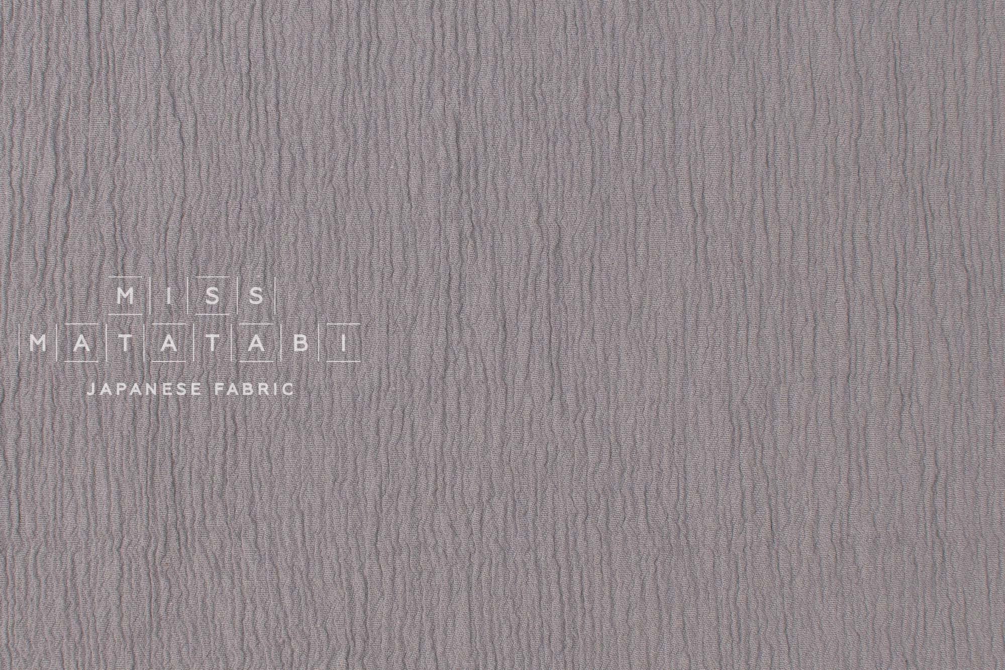 Japanese Fabric Shokunin Collection Hand-Dyed Sun-Dried Crepe - taupe grey - 50cm