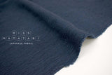 Japanese Fabric Shokunin Collection Hand-Dyed Sun-Dried Crepe - navy - 50cm