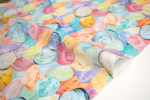 Japanese Fabric Seashell Pastels - 50cm