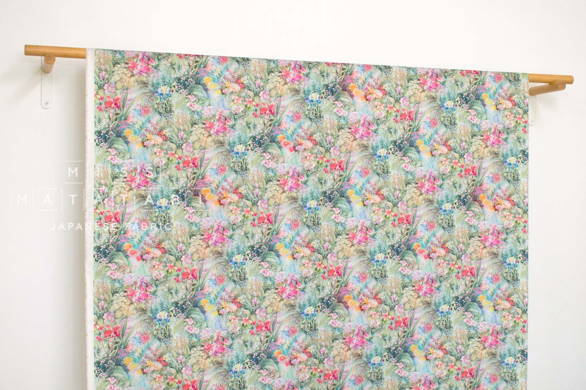 Japanese Fabric Wild Summer Garden - 50cm
