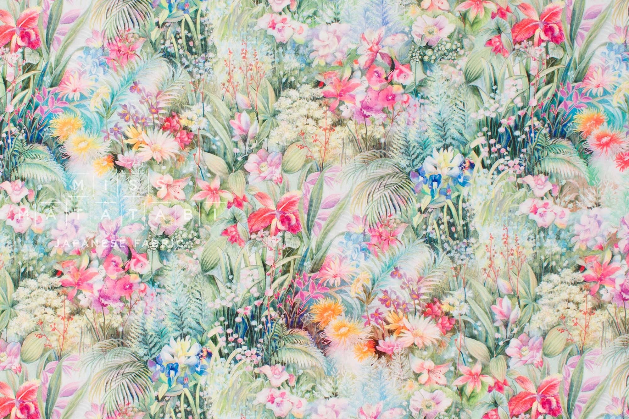 Japanese Fabric Wild Summer Garden - 50cm