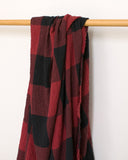 Japanese Fabric Shokunin Collection Yarn-Dyed Large Plaid Herringbone - red - 50cm