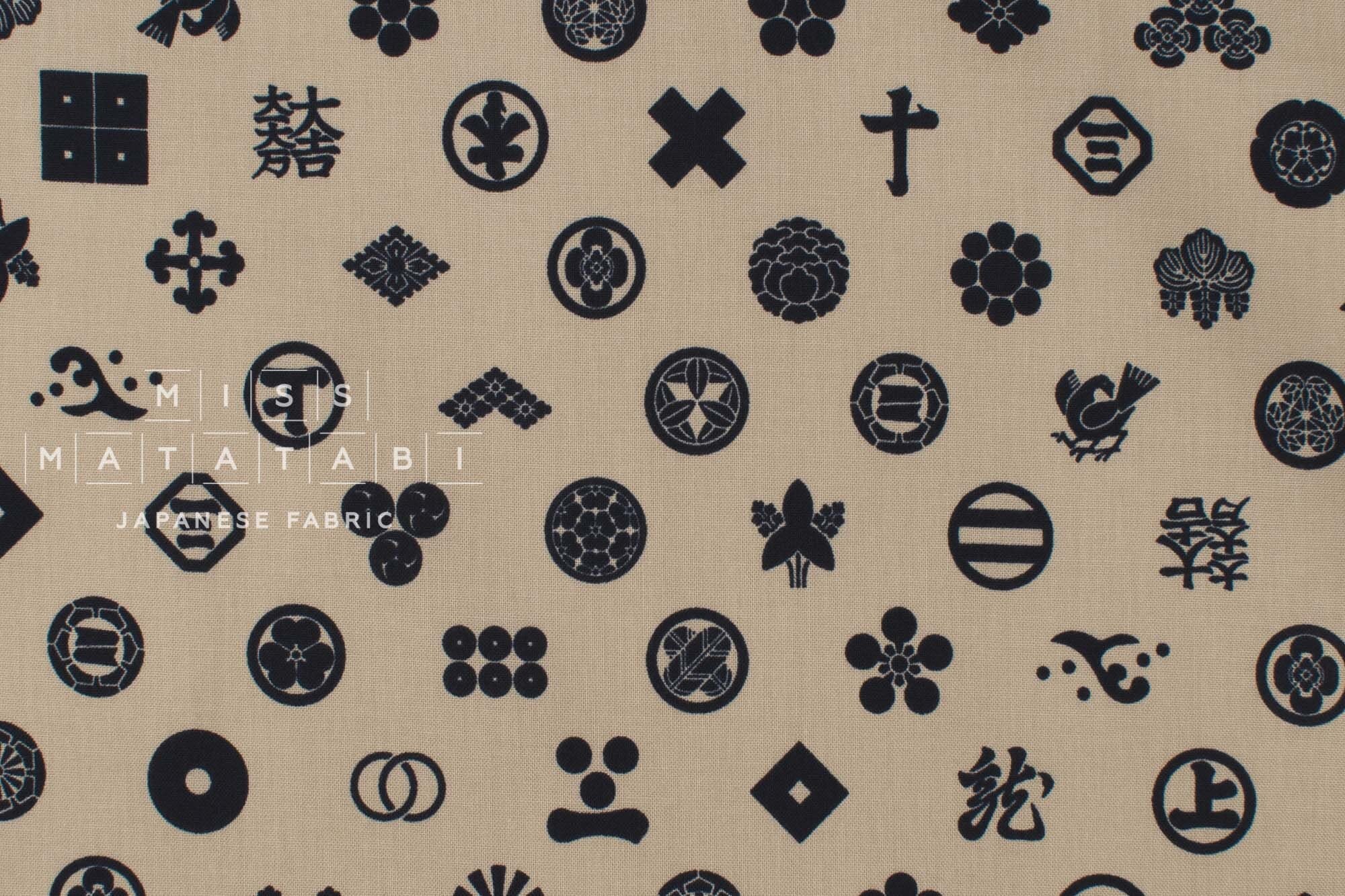 Japanese Fabric Kamon - D - 50cm