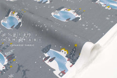 Japanese Fabric Noel Blanc Frozen Lake - grey - 50cm