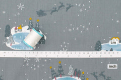 Japanese Fabric Noel Blanc Frozen Lake - grey - 50cm