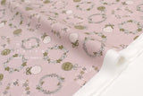 Japanese Fabric Noel Blanc Mistletoe and Ornaments - B2 - 50cm