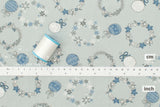 Japanese Fabric Noel Blanc Mistletoe and Ornaments - B3 - 50cm
