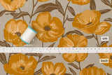 Japanese Fabric Big Poppies - A3 - 50cm